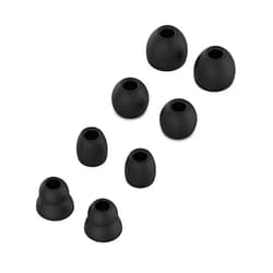 AWADUO for Huawei FreeBuds 4i Silicone Eartips, Silicone Protective Earphone Ear Tips Eartips Case Cover Shell for Huawei FreeBuds 4i/FreeLace Pro, Soft and Durable(Silicone Black)