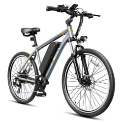 Jasion Electric Bike for Adults - 480 WH Removable Battery, 750 W Peak Motor, 20 MPH Max Speed, Commuting Ebike with LCD Display, 7-Speed E Bicycle with Dual Disc Brakes 27.5 Inch Tires