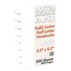 Sort Out My Life Discbound Half-Letter Size Extra Thick Dot Grid Paper Refill, 200 Sheets (400 Pages), 5.5 in. x 8.5 in., 120 GSM, Junior Size
