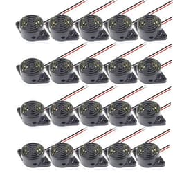 Tatoko 20PCS DC 3-24V Alarm Siren Electronic Piezo Active Buzzer, 100dB High Decibel Continuous Beep Speaker