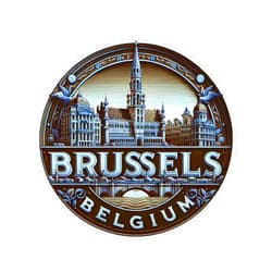 R and R Imports Brussels, Belgium Souvenir Die Cut Flat Magnet 4-Inch