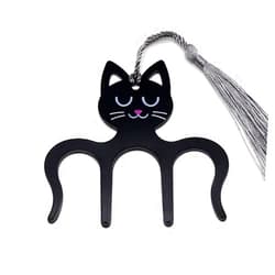 Couponhub Cat Shape Metal Music Book Clip and Page Holder - Sheet Music Holders for Piano, Keyboard, Stands, and Books - Adorable Page Marker Clips,Black