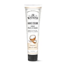 J.R. Watkins Natural Moisturizing Hand Cream, Coconut, Hydrating Hand Moisturizer with Shea Butter, Cocoa Butter, and Avocado Oil, USA Made and Cruelty Free, 3.3oz