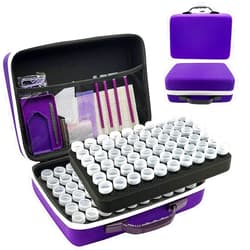 LIRUNQIU Diamond Painting Storage Containers, 120 Slots Diamond Painting Accessories and Tools for Diamond Art Organizer Case