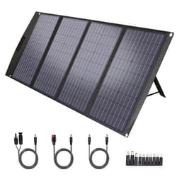 TwelSeavan Solar Panel 120W, Foldable Portable Solar Panel Charger for Jackery/EF ECOFLOW/Goal Zero/Rockpals Power Station, 4 Ports with USB3.0, TypeC for Outdoor Camping RV Phone Laptop Tablet Camera