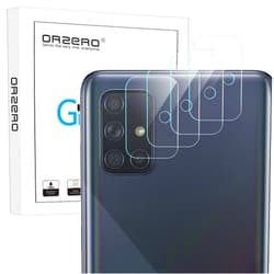 Orzero (4 Pack) Compatible for Samsung Galaxy A71, Camera Lens Protector, Flexible Glass (Not Tempered Glass) (2.5D Arc Edges),HD Anti-Scratch Bubble-Free