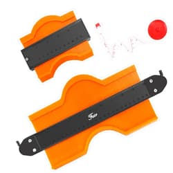 Feir Contour Gauge Duplicator with Lock, Widen Shape Duplication Gauge Tool 5”& 10”, 2 Pack Master Outline Measuring Plastic Ruler for Corners, Woodworking Templates, Tiles and Laminate