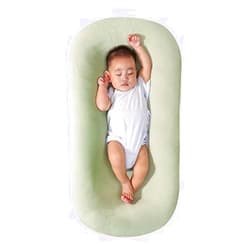 Veayiik Baby Lounger Nest for Newborn Soft Organic Cotton Breathable Lounger for Baby in Bed & Sofa (Green)