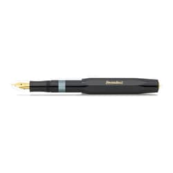 Kaweco PISTON SPORT CLASSIC Black/Gold I Premium Plastic Fountain Pen for Ink Bottles with Transparent Ink Window in Nostalgic Box I Exclusive Piston Filler 13 cm I Nib: F (Fine)