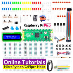 SunFounder Starter Kit for Raspberry Pi Pico with 40 Projects Online Tutorials, MicroPython C Piper Make Code, One-Stop Learning Electronics and Programming for Raspberry Pi Arduino Beginners Experts