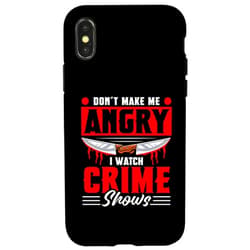 Murder True Crime Podcast Gifts iPhone X/XS Serial Killer Documentary True Crime Show Junkie True Crime Case