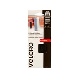 VELCRO Brand Outdoor Heavy Duty Strips | 4in x 1in (10Pk) | Holds 15 lbs | Black Extreme Hook and Loop Tape Industrial Strength Adhesive | Weather Resistance for Rough Surfaces (91841)