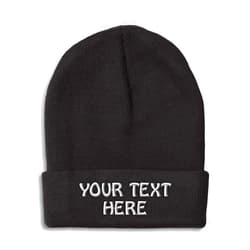 Speedy Pros Winter Hat Beanie for Men & Women Custom Personalized Text Acrylic Skull Cap Hat