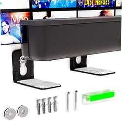 EVEO Soundbar Mount for LG, Samsung, Roku, Sony, JBL, Vizio, Bose - Sound Bar Mounts Under TV, Soundbar Wall Mount Bracket, Sound Bar Shelf, Soundbar Wall Mounting Bracket Under TV Universal Kit