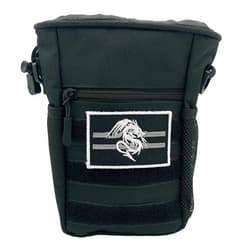 Luck Lab DND Drawstring Dice Bag with Removable Dragon Patch - Multiple Pockets and Large Dice Storage Area (200 + dice) for Dungeons and Dragons (d&d),RPG, MTG and All Table Top Gaming- Black