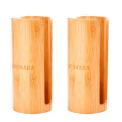 QOOMABA Mason Jar Lid Organizer (2pcs), Mason Jar Lid Storage Made of Bamboo,Fit Perfectly,Stackable Steady, Suitable for Regular Mouth Mason Lids/Canning Lids/Bamboo Lids (Regular Mouth)