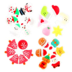 VICASKY 24pcs Pinch Toys Christmas Decor Christmas Favors Christmas Party Decorations Stretchy Toys Party Tricky Toy Christmas Squishy Stretchy Christmas Toys Stretchy Plaything