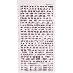 Apli Transferable Letters and Numbers, Black, Super Letters and Numbers, 4 mm, Black
