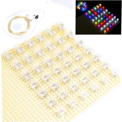 WETANBR LED Light Block, Light Up Building Bricks Blocks,44 Pack LED Lights Kit, 2x2 & 2x3 Brick Accessories Sets Toys Compatible with Major Brands (White & Red/Blue & Multi-Color)