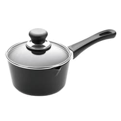 Scanpan Classic Ceramic Titanium 1 Quart Sauce Pan w/ Lid, Black/Clear