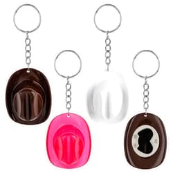 Framendino, 3 Pack Cowboy Hat Bottle Openers Keychains Metal Western Openers Key Chains for Bar Travel