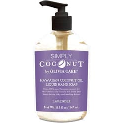 Olivia Care Liquid Hand Soap Lavender & Coconut. All Natural - Cleansing, Germ-Fighting, Moisturizing Hand Wash for Kitchen & Bathroom - Gentle, Mild & Natural Scented - 18.5 OZ