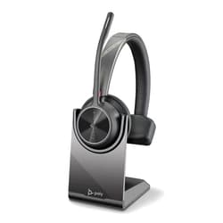 Poly - Voyager 4310 UC Wireless Headset + Charge Stand (Plantronics) - Single-Ear Headset- Connect to PC/Mac via USB-C Bluetooth Adapter, Cell Phone via Bluetooth-Works w/Teams (Certified), Zoom&More