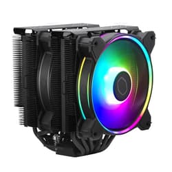 Cooler Master Hyper 622 Halo Black Dual Tower CPU Air Cooler, 120 Halo² PWM Fan, Dual Loop ARGB, 6 Copper Heat Pipes, Nickel-Plated, 154mm Tall, AMD Ryzen AM5|AM4, Intel LGA 1851|1700|1200 Brackets