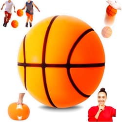 Thcbme Silent Basketball, Dribble Dream Silent Basketball Size 7, Indoor Basketball, Silent Basketball Dribbling Indoor, Training for Various Indoor Activities (Orange).