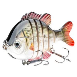 BASSDASH SwimPanfish Multi Jointed Panfish Bluegill Swimbaits Hard Topwater Bass Lures Fishing Lure Crank Saltwater 3.5in/0.85oz
