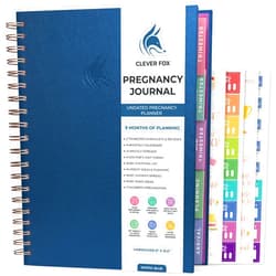 Clever Fox Pregnancy Journal & Memory Book - Pregnancy Planner & Notebook for Expecting Moms – Baby Keepsake, First Time Moms Gift (Mystic Blue)