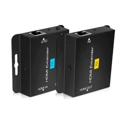 avedio links 196ft/60m HDMI Extender Over Cat 5e/6/7, 1080P HDMI Ethernet Extender Balun Adapter with Single POC Power Supply, Support 3D, EDID, Deep Color, Compatible with DVD, Fire Stick, Roku, PS5