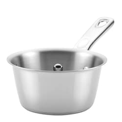 Ayesha Curry Home Collection Stainless Steel Sauce Pan/Saucepan, 1 Quart, Silver