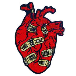 ZEGINs Band Aid Repair Heart Patch Embroidered Applique Badge Iron On Sew On Emblem
