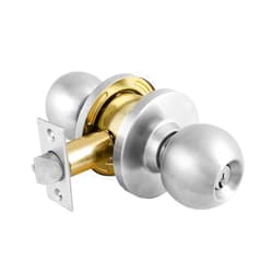 Master Lock BLC0232DKA4 Storeroom Cylindrical Ball Knob, Commercial Grade 2, Brushed Chrome Finish