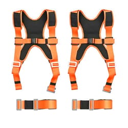 DEYACE Moving Straps 2-Person Shoulder Lifting Straps for Moving Furniture, Appliances, Mattresses or Any Item up to 800 lbs,Orange