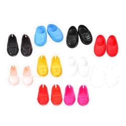 UPKOCH Miniature Shoes - 10 Pairs Tiny Plastic Boot Models, Doll Dress Up Shoes, Sneakers & Costume Accessories for 17cm Dolls