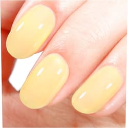 AILLSA Yellow Pastel Gel Nail Polish - Macaron Nude Gel Polish Cheese Yellow Jelly Nail Polish Gel Summer Translucent Pale Soak Off U V Gel Nails for Nail Art French Manicure at Home 0.51 Fl Oz /GB72