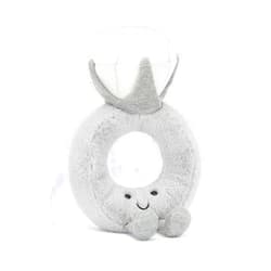 Jellycat Amuseables Diamond Ring Stuffed Toy, 8 inches - Wedding Ring Plush - Engagement and Wedding Gift
