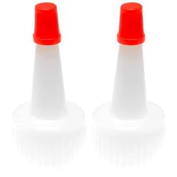 Lind Kitchen 25PCS 24mm Red-Tip Caps Plastic Bottle Caps Yorker Dispensing Cap Red Pointed Mouth Bottle Cap for Squeeze Bottles Glue Bottles