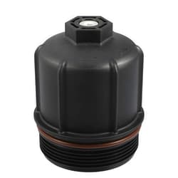 A ABSOPRO Engine Oil Filter Housing Cover Cap 079115433C for Audi A8 S6 S7 S8 4.0L V8 2013-2018 Plastic Black