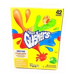 Betty Crocker Fruit Gushers Snacks Net Wt (42Count/0.8 Oz Net Wt 33.6 Oz),, ()