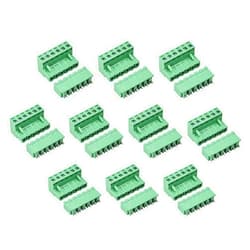 Cermant 20 Set 6 Pin 5.08mm (0.2inch) Pitch Male Female PCB Screw Terminal Block Plug Connector Panel Mount DIY (5.08mm-6P-10Set)