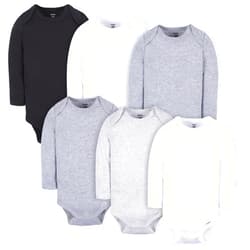 Gerber Unisex Baby 6 Pack Long-sleeve Onesies Bodysuit