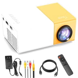 MEER Projector,Meer Mini Projector,Portable Movie Projector,Neat Home Projector,Compatible with iPhone,Android,Windows,Firestick,PS5,Laptop,Tablet,Provide HDMI,USB,Earphone,AV Port and Remote Controller