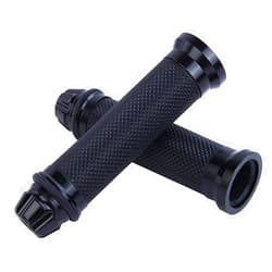 DKIIGAME Motorcycle Hand Grips with Bar End Cap, Racing CNC Aluminum & Soft Rubber Handlebar Universal for 7/8