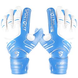 Sportout Youth&Adult Goalie Goalkeeper Gloves,Strong Grip for The Toughest Saves, with Finger Protect & 4+3MM Latex to Give Splendid Protection to Prevent Injuries,4 Colors