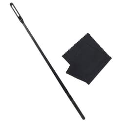 AIEX Flute Cleaning Kit Flute Cleaning Rod Flute Cleaning Swabs Flute Cleaning Cloth for Flute Cleaning Polishing (Black)