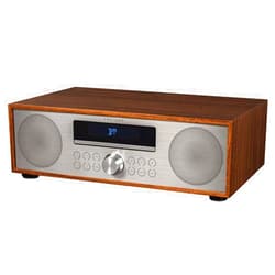 Crosley CR3501A-WA Fleetwood Bluetooth FM Clock Radio and CD Player, Walnut