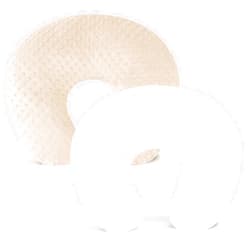 Konssy 2 Pack Nursing Pillow Covers, Soft and Comfortable Nursing Cover for Breastfeeding Pillows, Pillow Slipcover for Baby Girls Boys Newborn(Brown, Beige)